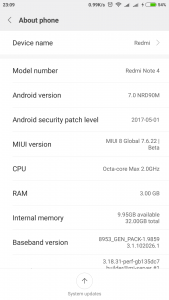 redmi note 4 android N
